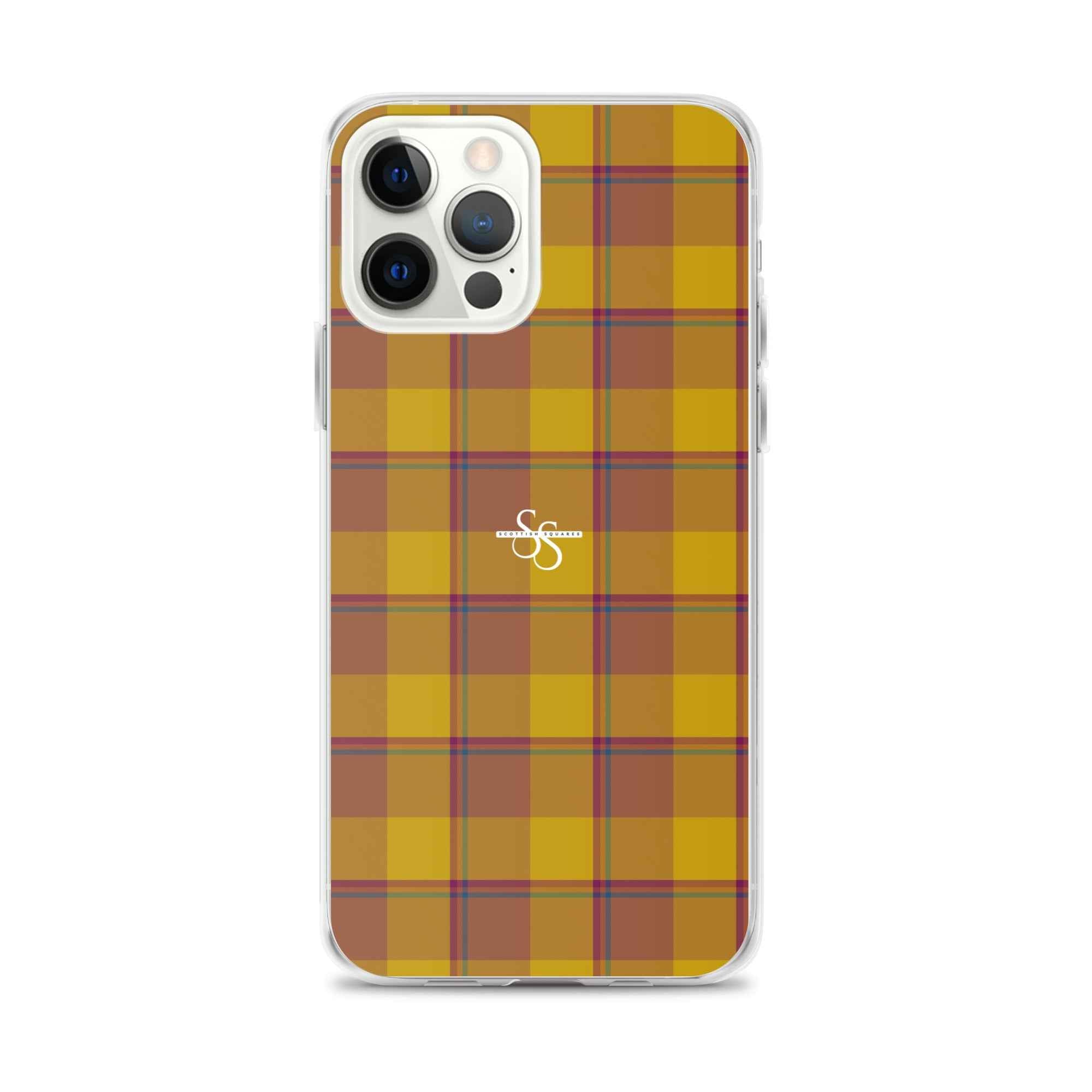 Clear Case for iPhone Potters Clay and Pizza Plaid iPhone 12 Pro Max - Scottish Squares