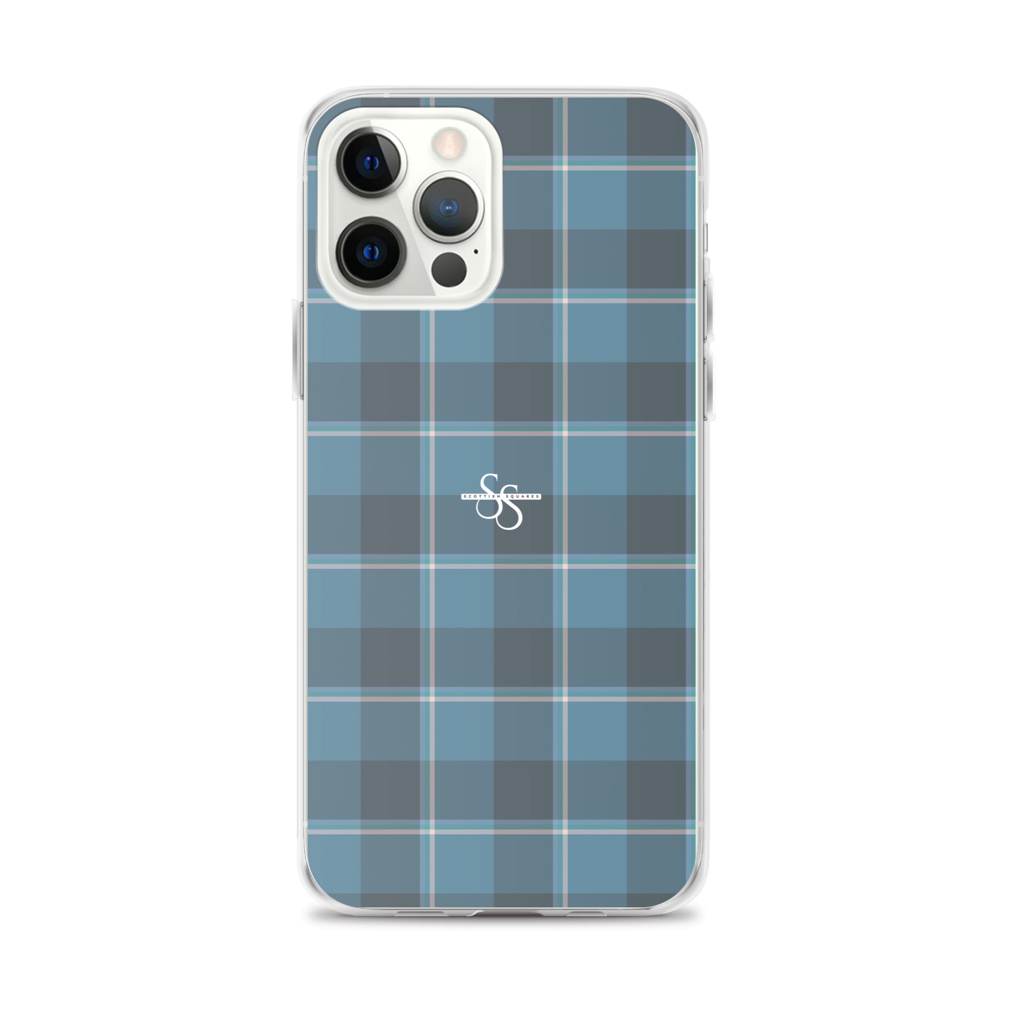 Clear Case for iPhone Hoki and Shuttle Gray Plaid iPhone 12 Pro Max - Scottish Squares