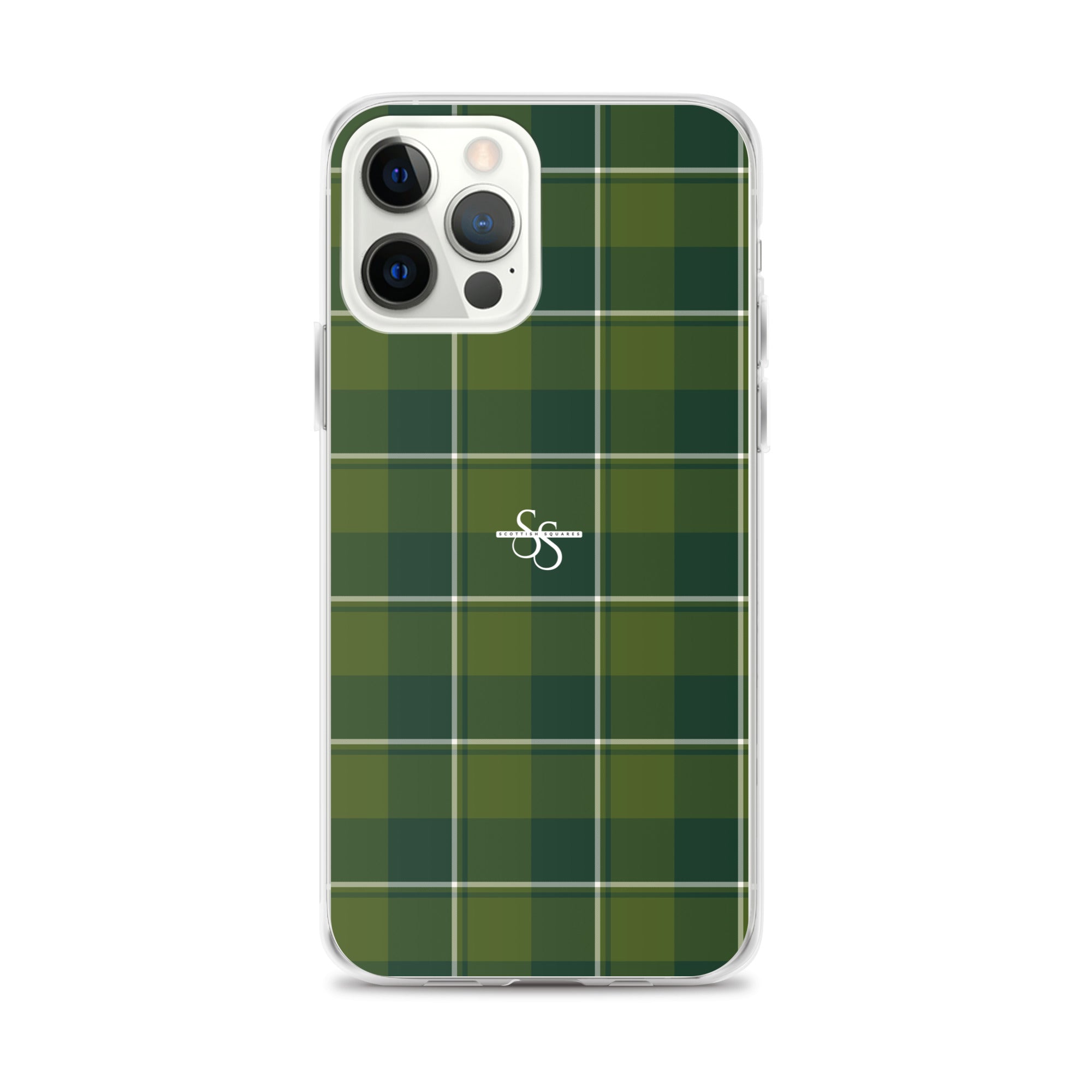 Clear Case for iPhone Woodland and Evergreen Plaid iPhone 12 Pro Max - Scottish Squares