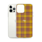 Clear Case for iPhone Potters Clay and Pizza Plaid - Scottish Squares
