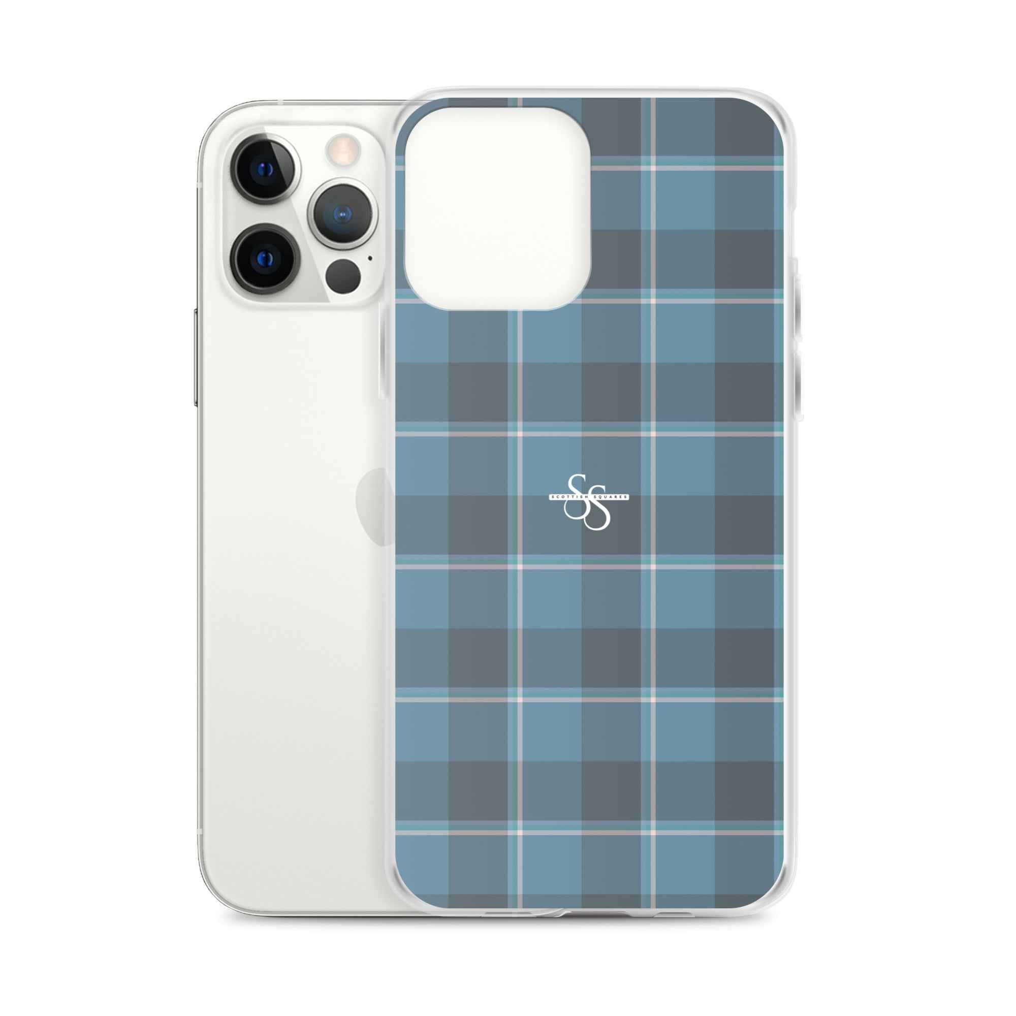 Clear Case for iPhone Hoki and Shuttle Gray Plaid - Scottish Squares