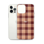 Clear Case for iPhone Whiskey and Livid Brown Plaid - Scottish Squares