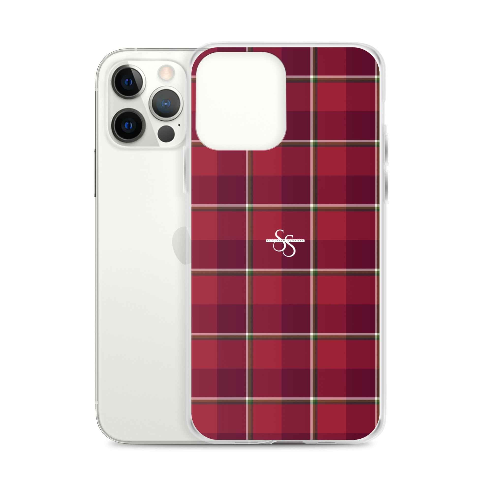 Clear Case for iPhone Old Brick and Cab Sav Plaid - Scottish Squares