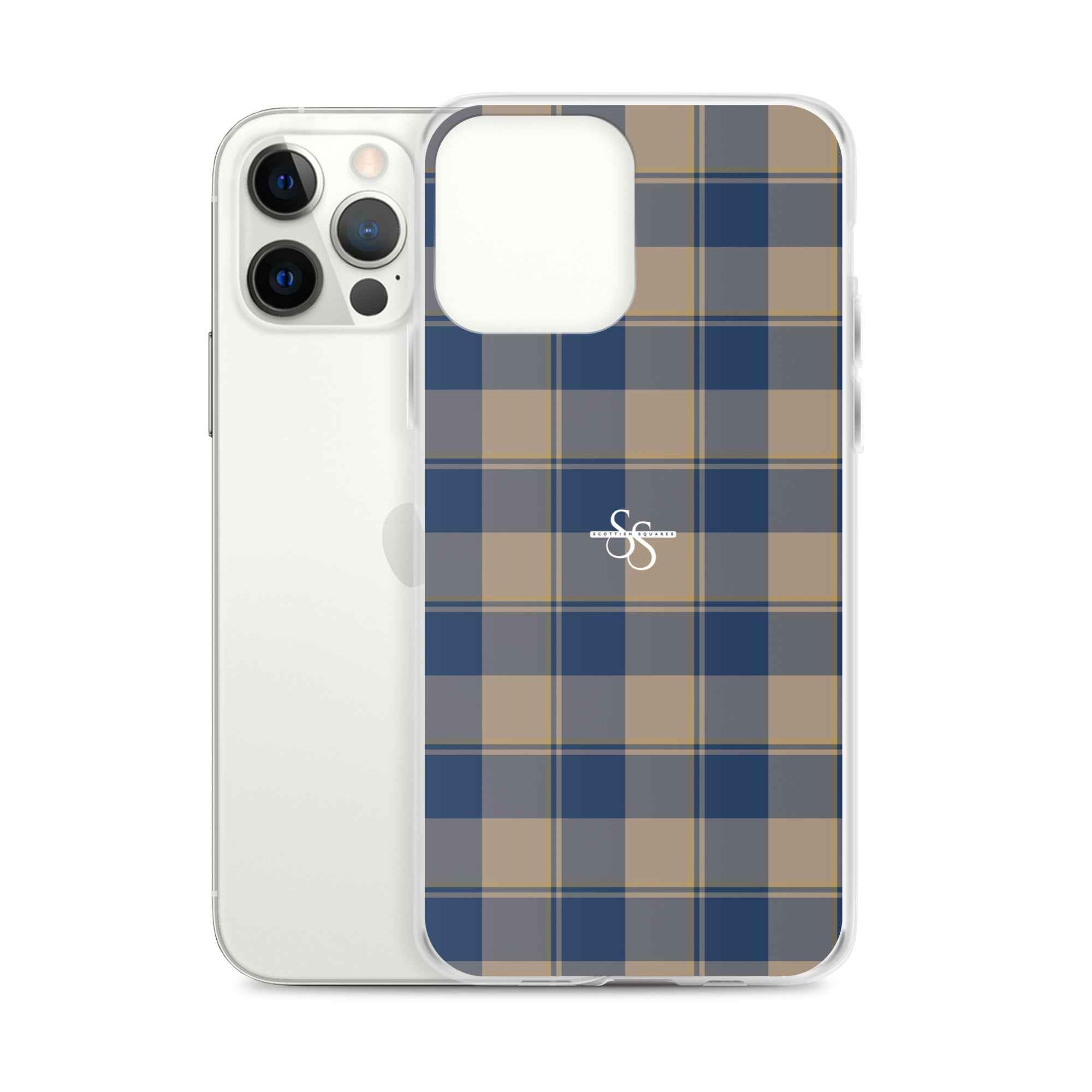 Clear Case for iPhone Cello and Donkey Brown Plaid - Scottish Squares