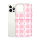 Clear Case for iPhone Breast Cancer Awareness Plaid - Scottish Squares