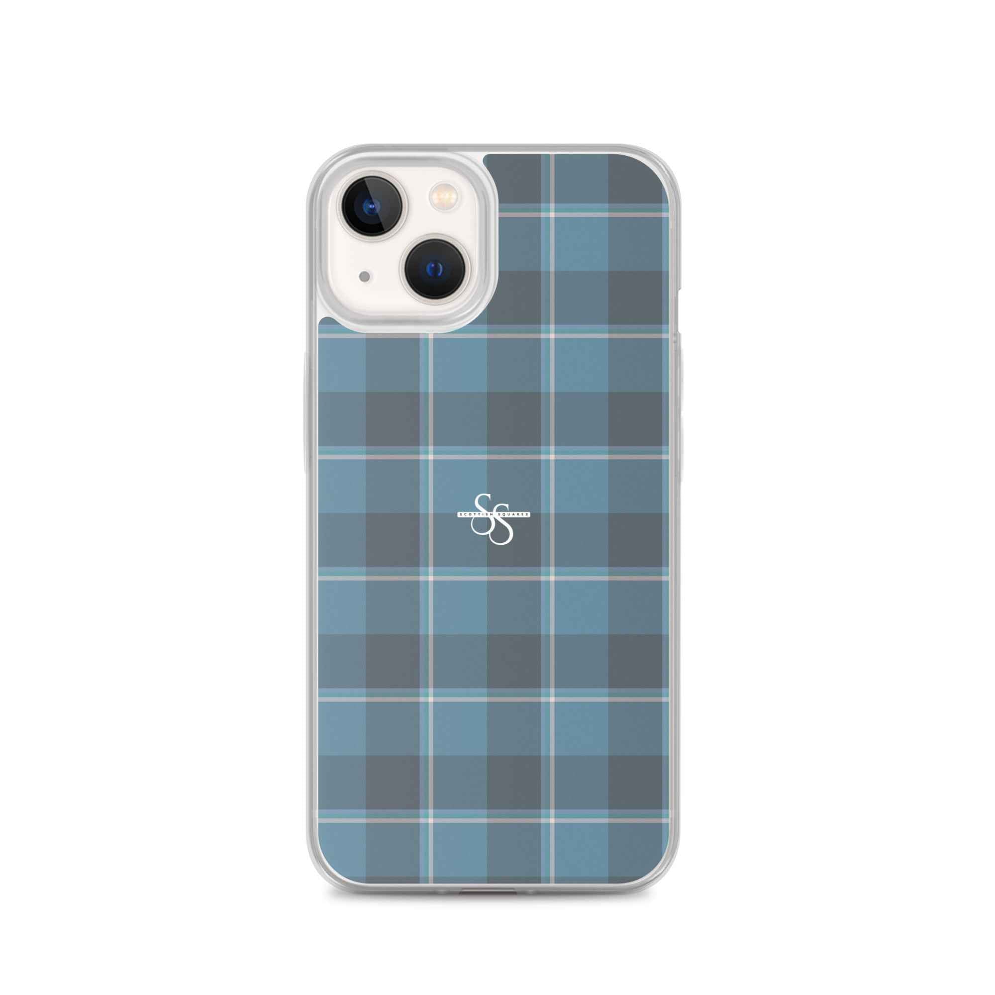 Clear Case for iPhone Hoki and Shuttle Gray Plaid iPhone 13 - Scottish Squares