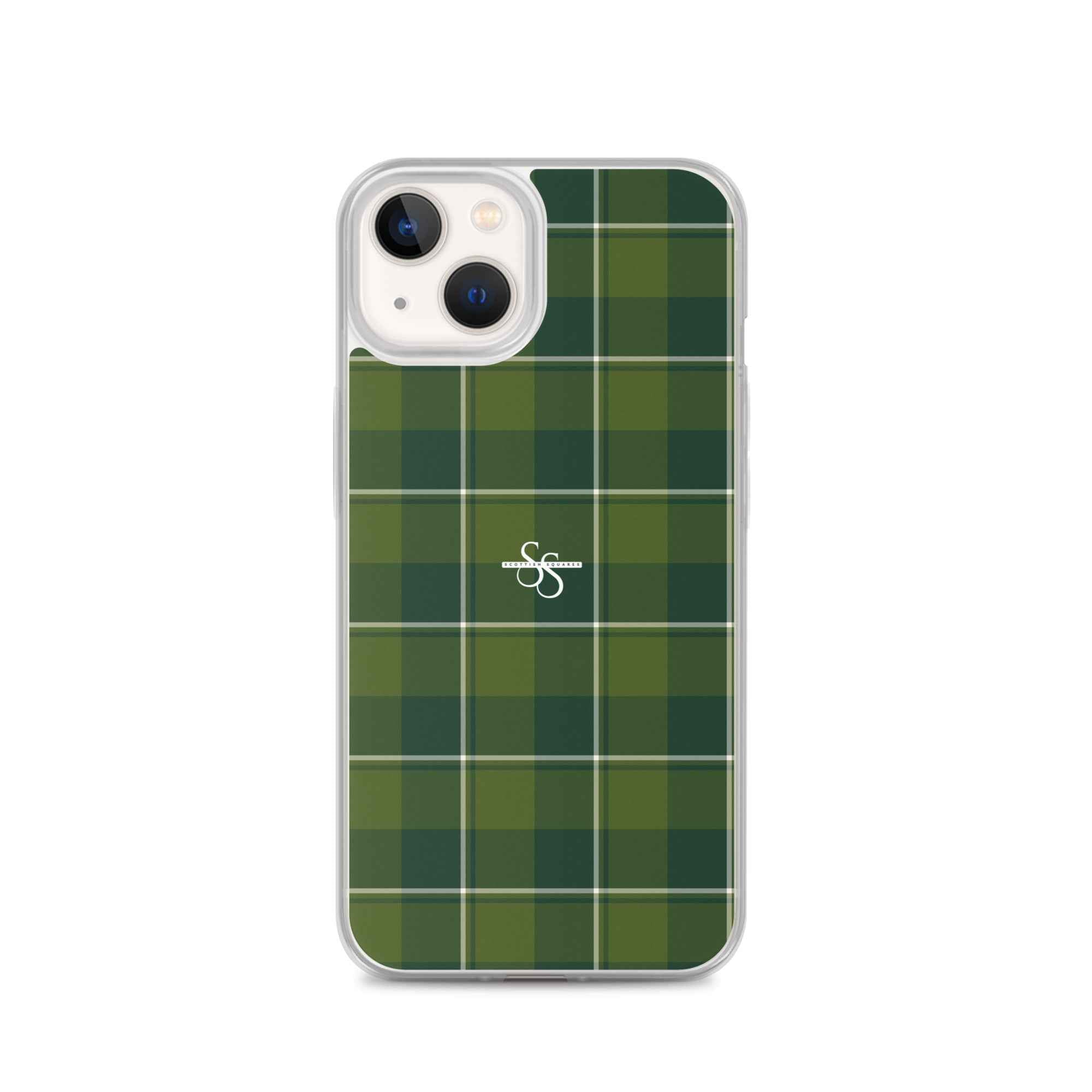 Clear Case for iPhone Woodland and Evergreen Plaid iPhone 13 - Scottish Squares