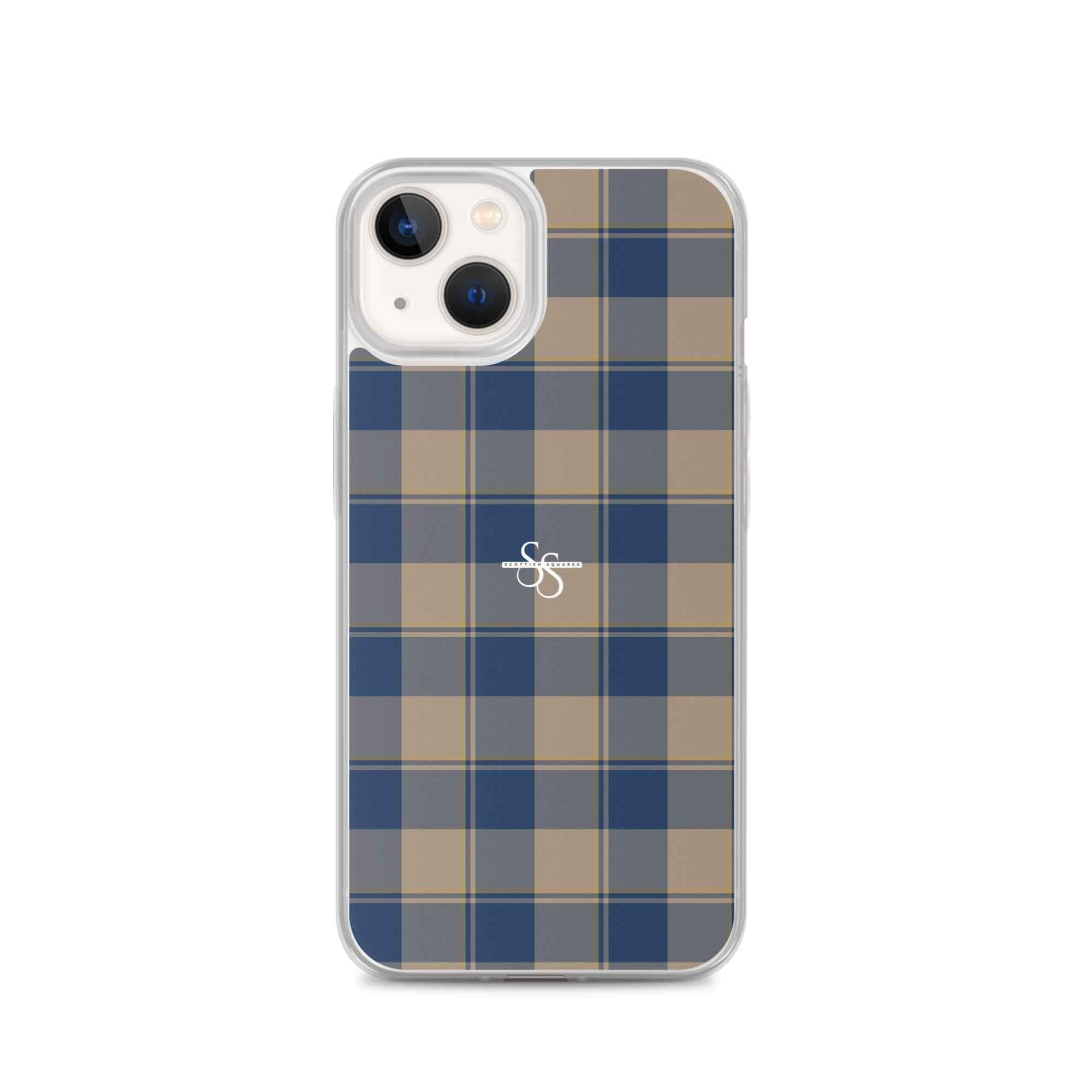 Clear Case for iPhone Cello and Donkey Brown Plaid iPhone 13 - Scottish Squares