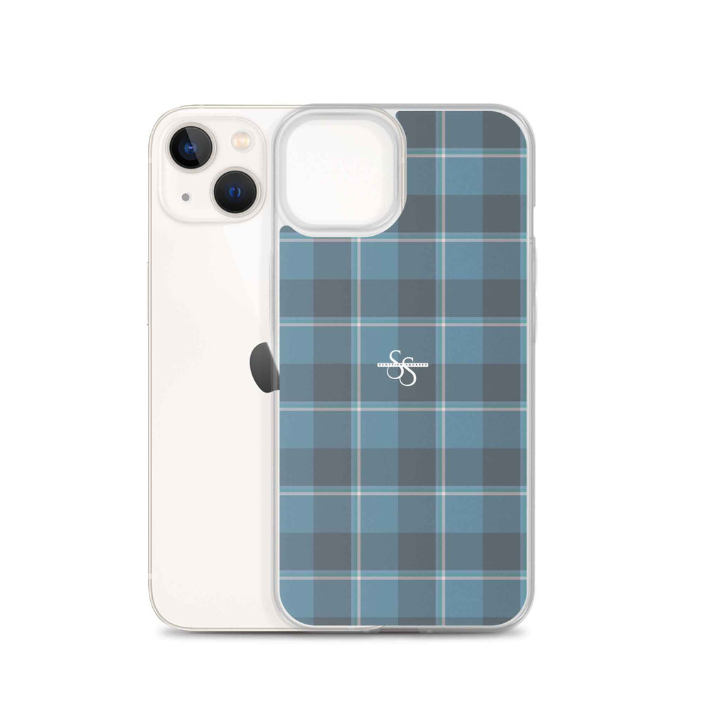 Clear Case for iPhone Hoki and Shuttle Gray Plaid - Scottish Squares
