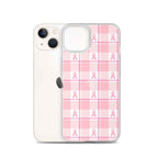 Clear Case for iPhone Breast Cancer Awareness Plaid - Scottish Squares