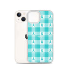 Clear Case for iPhone Ovarian Cancer Awareness Plaid - Scottish Squares