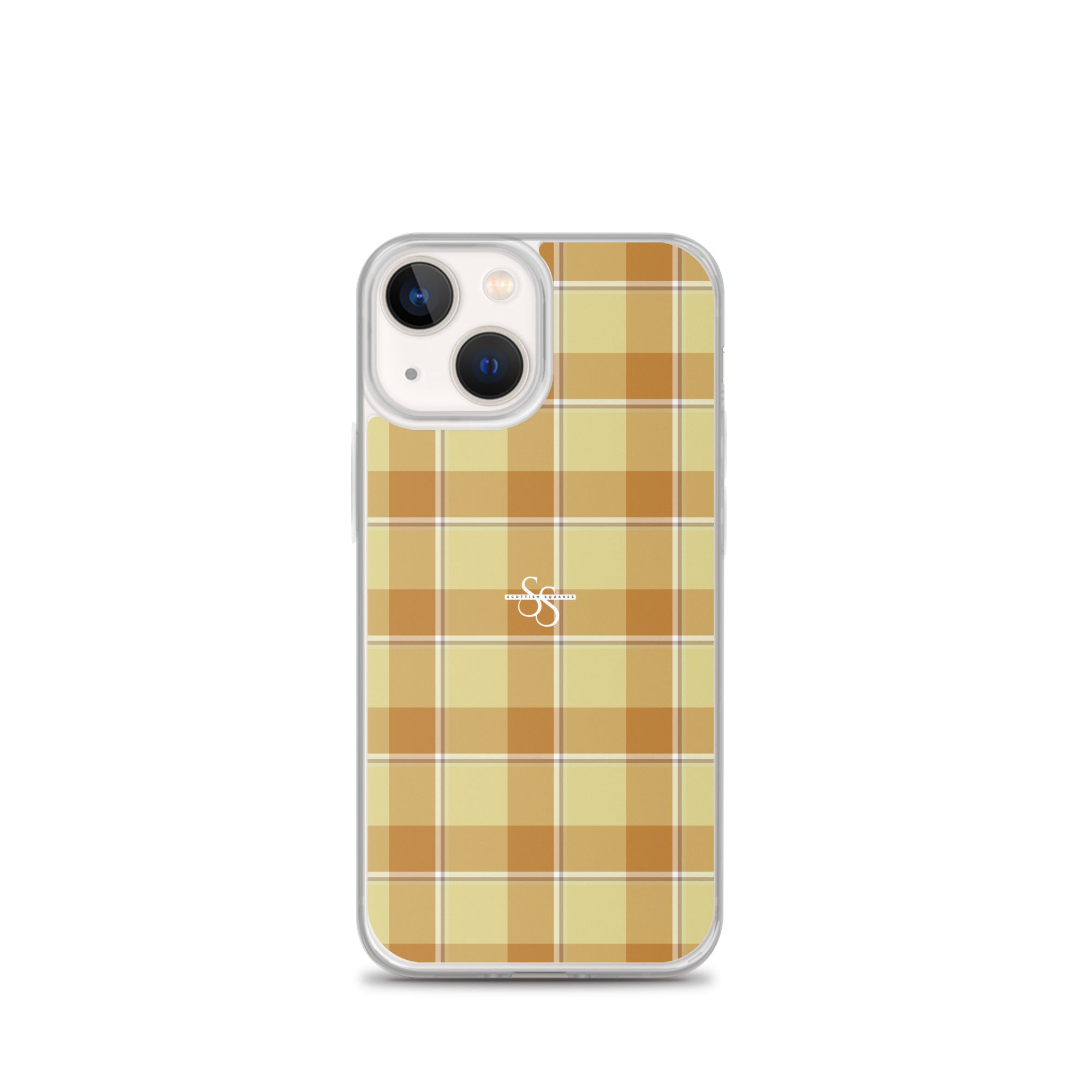 Clear Case for iPhone Zombie and Copper Plaid iPhone 13 mini - Scottish Squares