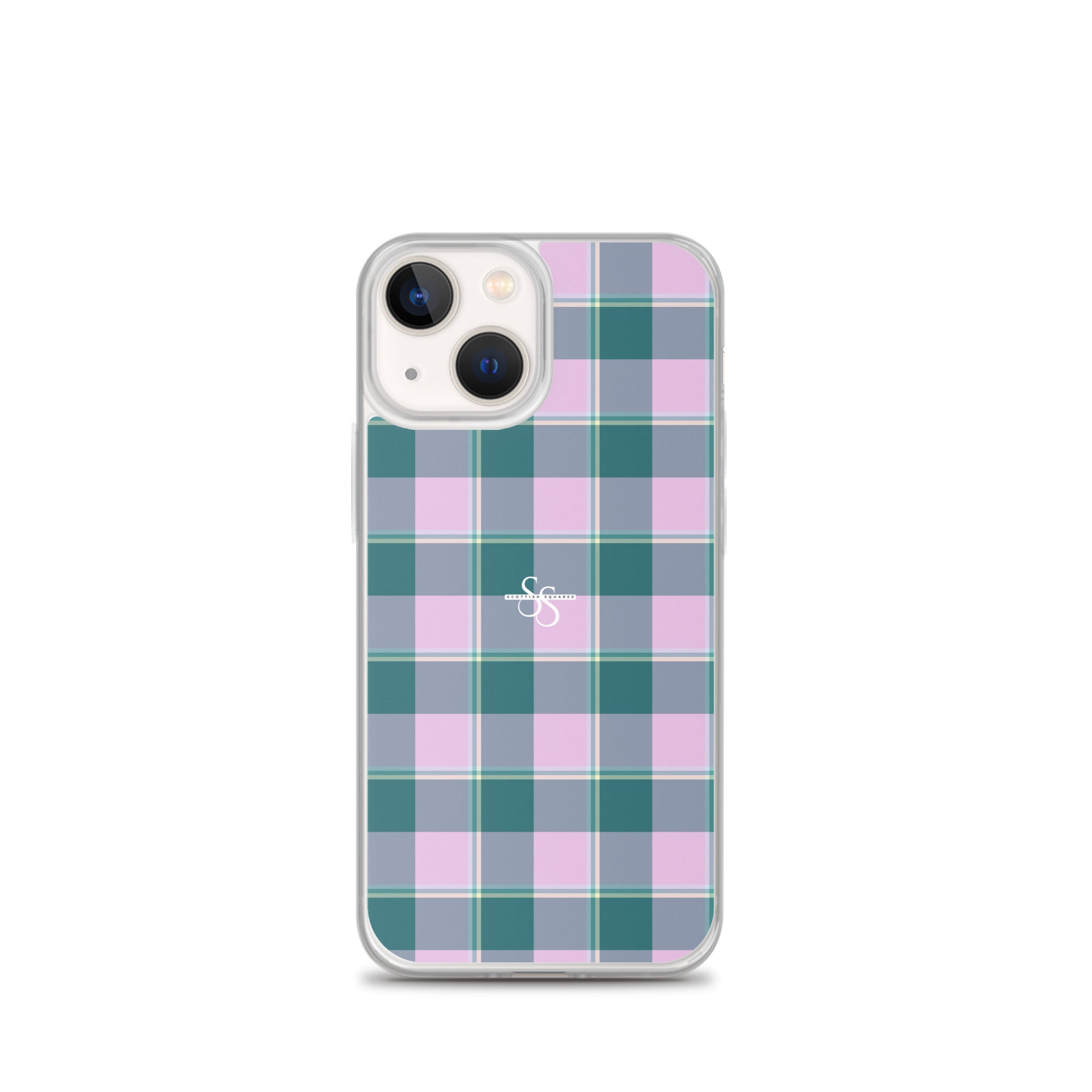 Clear Case for iPhone Ming and Melanie Plaid iPhone 13 mini - Scottish Squares