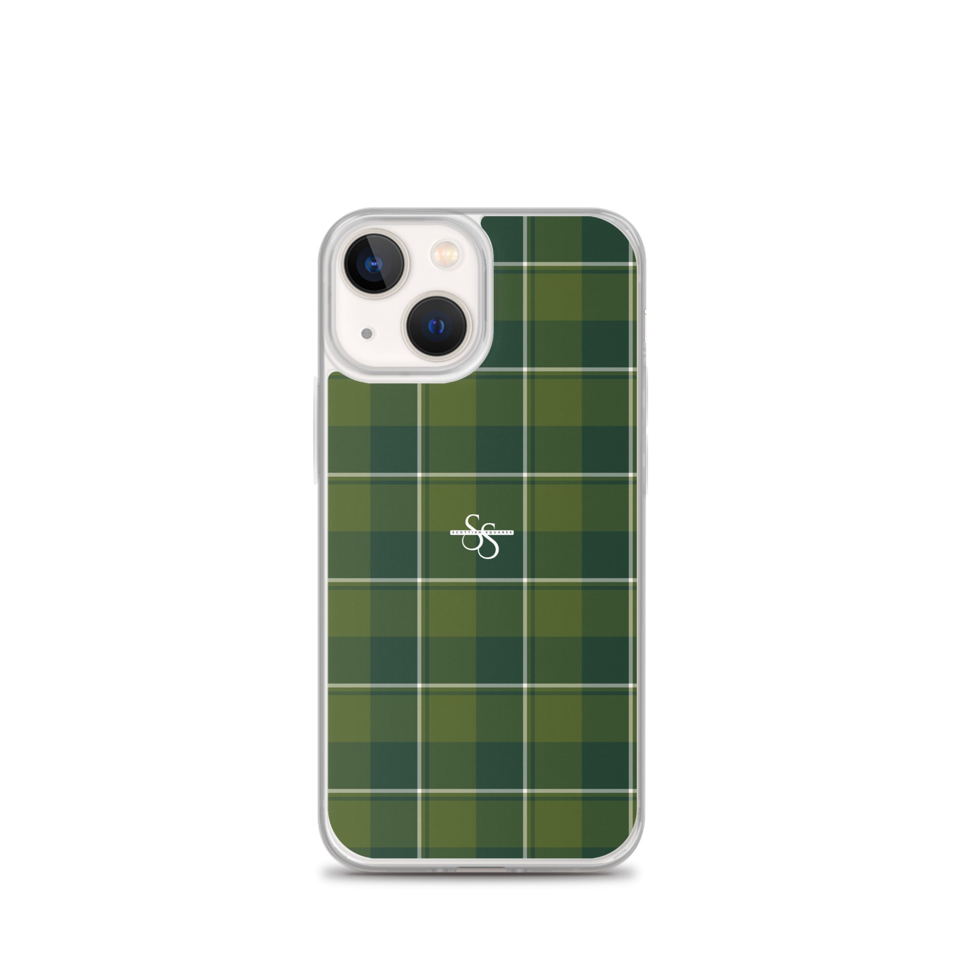 Clear Case for iPhone Woodland and Evergreen Plaid iPhone 13 mini - Scottish Squares