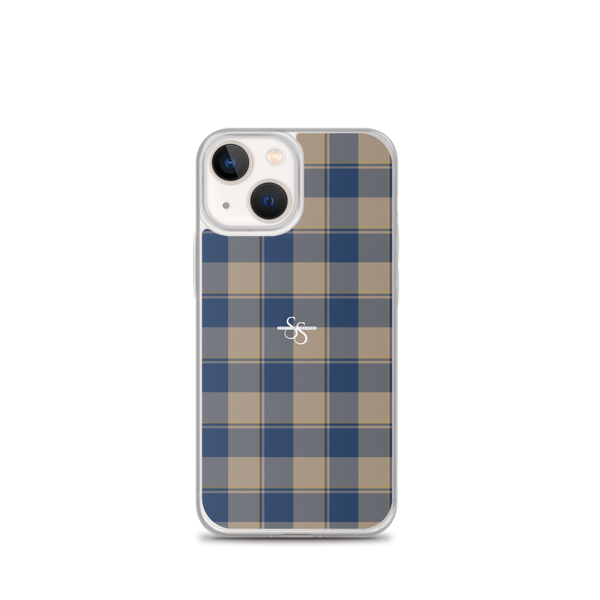 Clear Case for iPhone Cello and Donkey Brown Plaid iPhone 13 mini - Scottish Squares