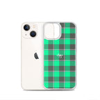 Clear Case for iPhone Spring Green and Finlandia Plaid - Scottish Squares