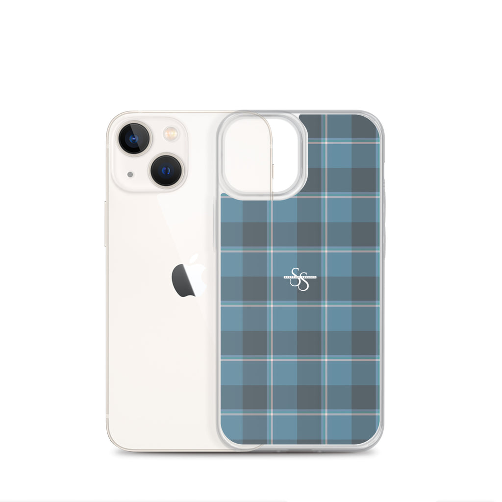 Clear Case for iPhone Hoki and Shuttle Gray Plaid - Scottish Squares
