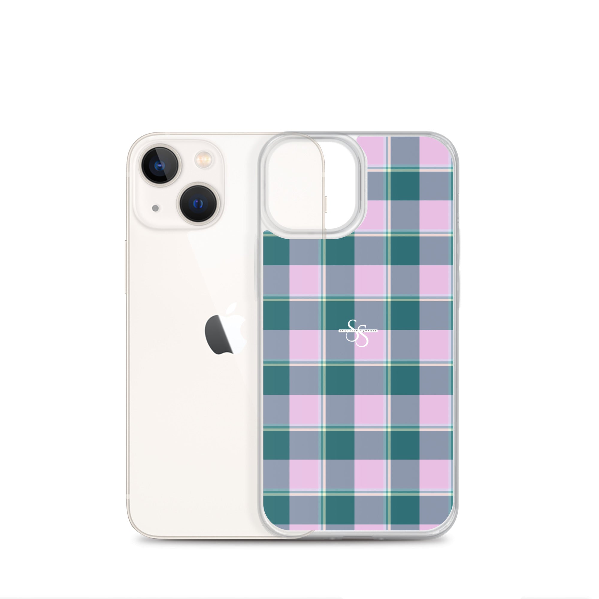 Clear Case for iPhone Ming and Melanie Plaid - Scottish Squares
