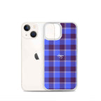 Clear Case for iPhone Cornflower Blue and Livid Brown Plaid - Scottish Squares