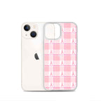 Clear Case for iPhone Breast Cancer Awareness Plaid - Scottish Squares