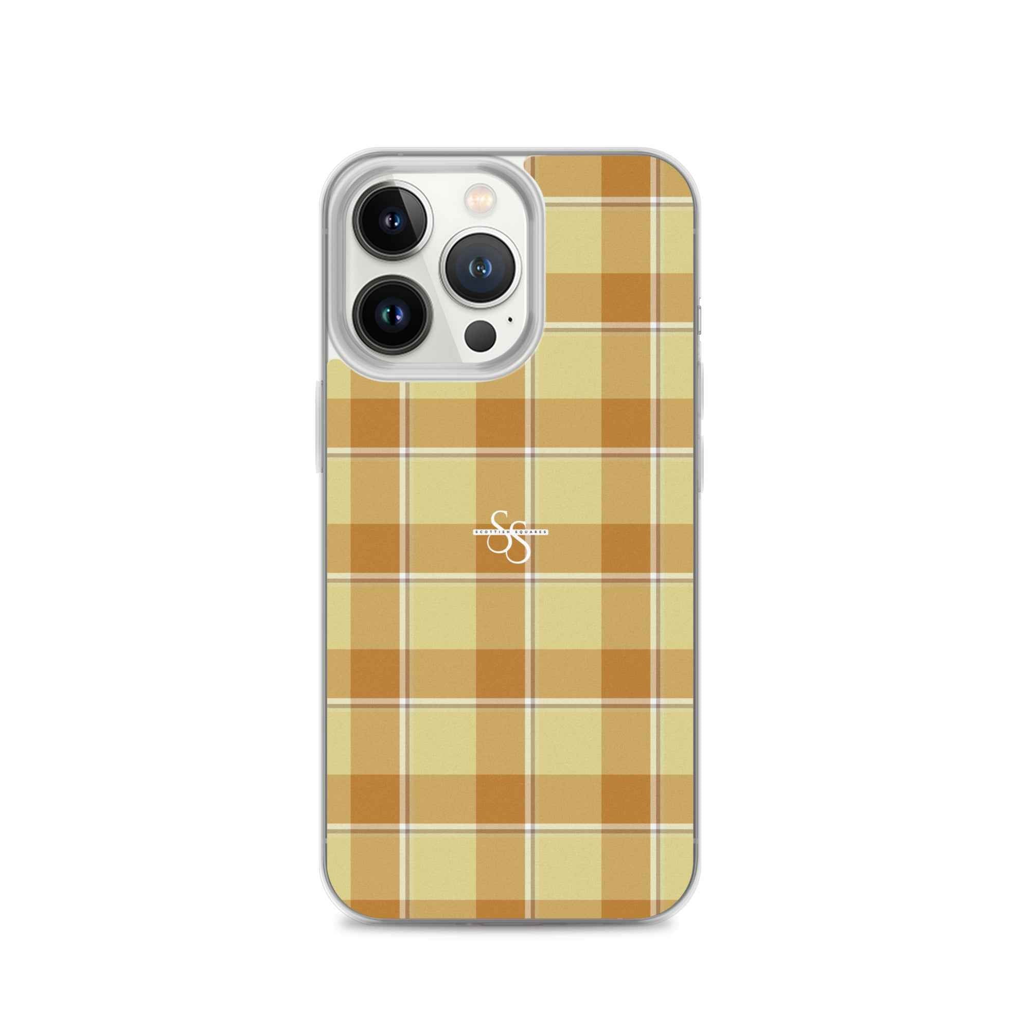 Clear Case for iPhone Zombie and Copper Plaid iPhone 13 Pro - Scottish Squares