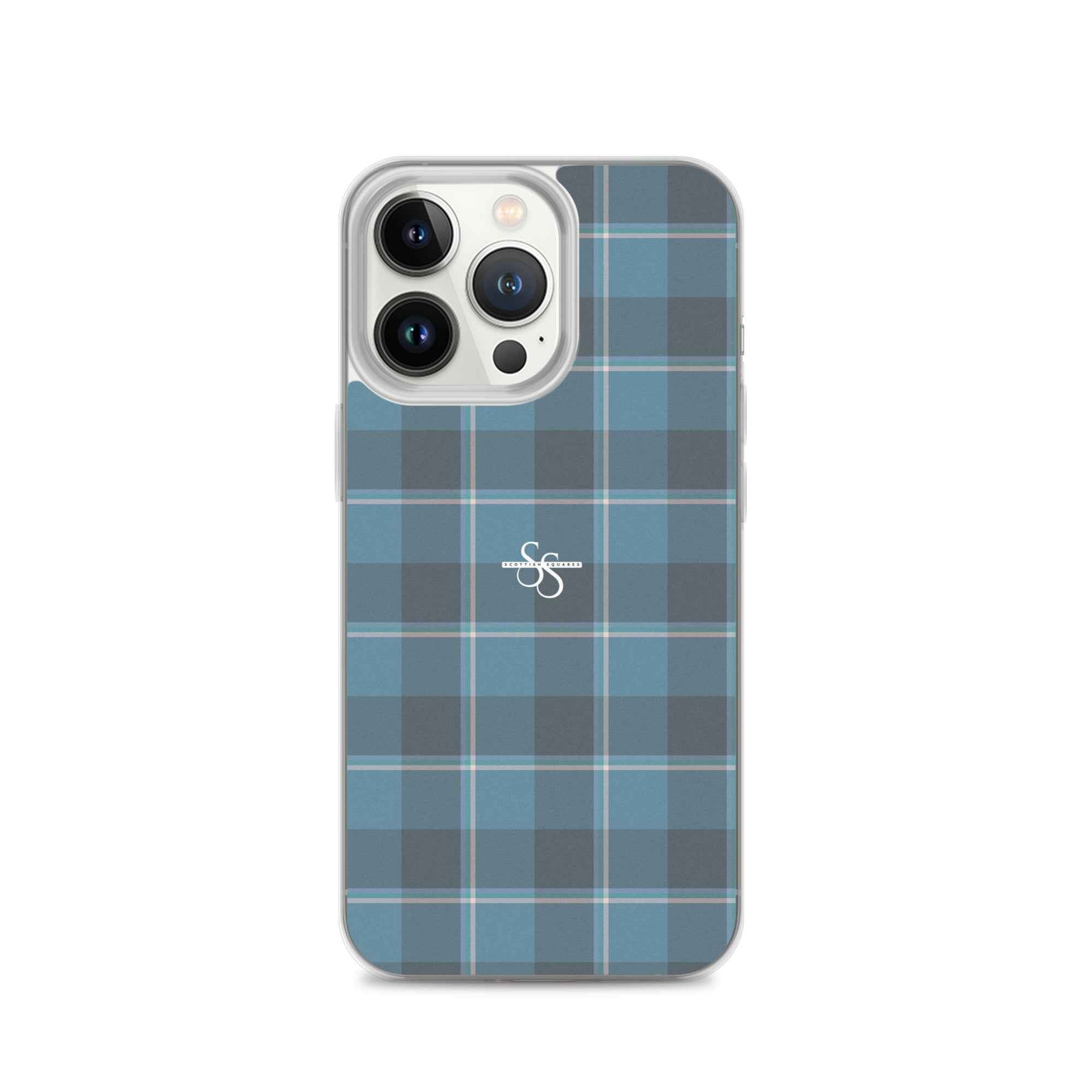 Clear Case for iPhone Hoki and Shuttle Gray Plaid iPhone 13 Pro - Scottish Squares