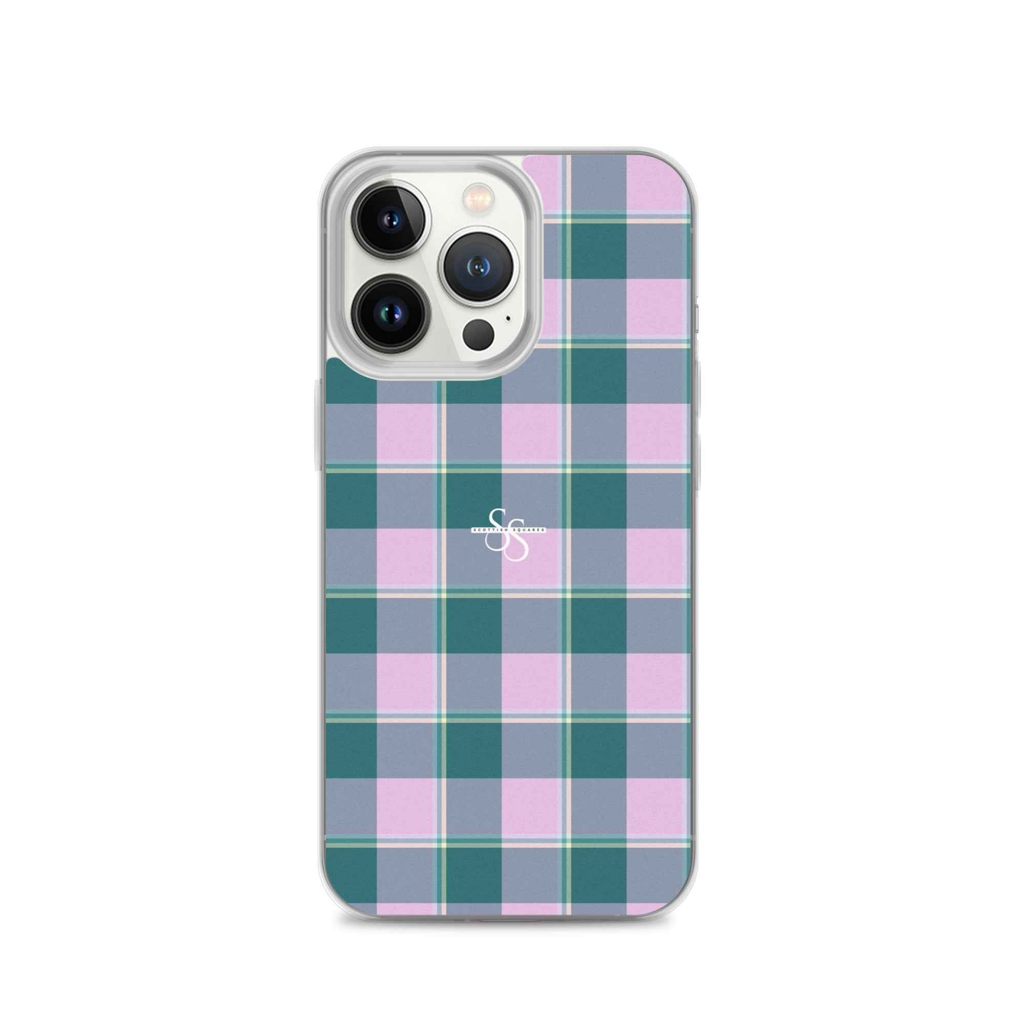Clear Case for iPhone Ming and Melanie Plaid iPhone 13 Pro - Scottish Squares