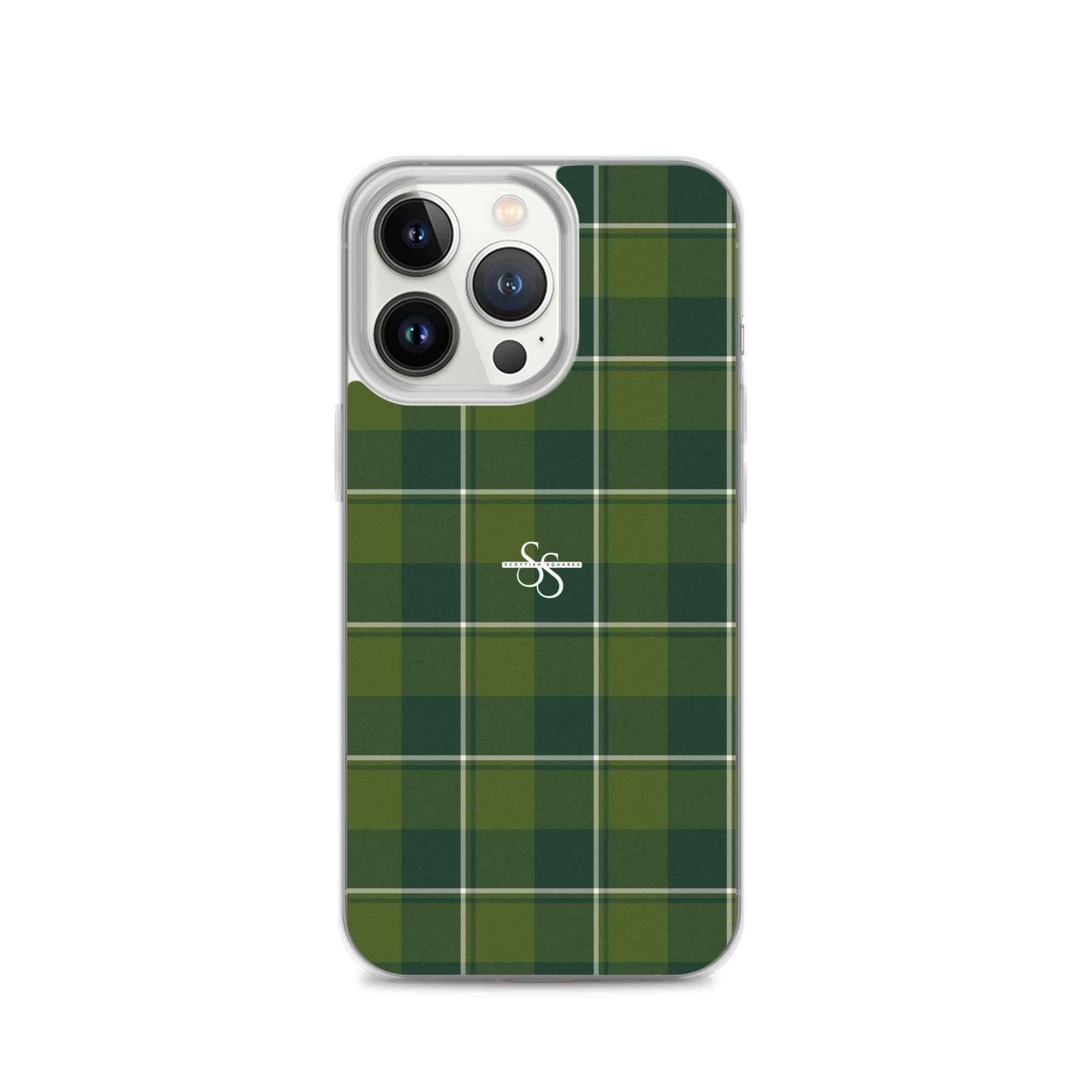 Clear Case for iPhone Woodland and Evergreen Plaid iPhone 13 Pro - Scottish Squares