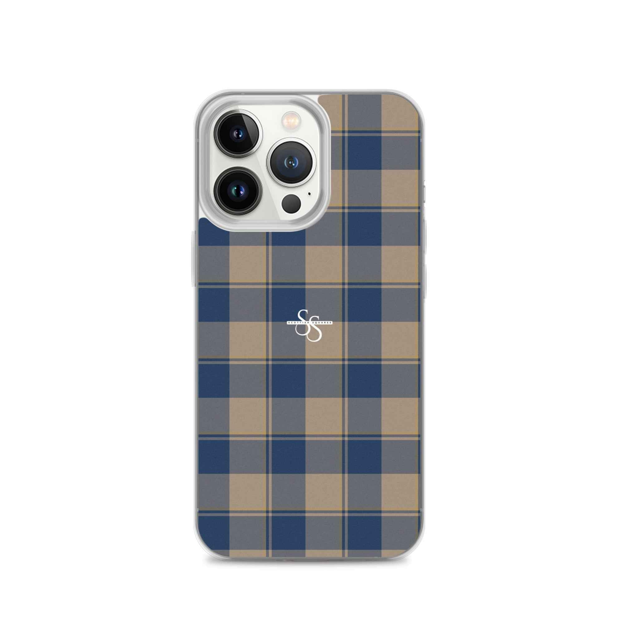 Clear Case for iPhone Cello and Donkey Brown Plaid iPhone 13 Pro - Scottish Squares