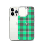 Clear Case for iPhone Spring Green and Finlandia Plaid - Scottish Squares