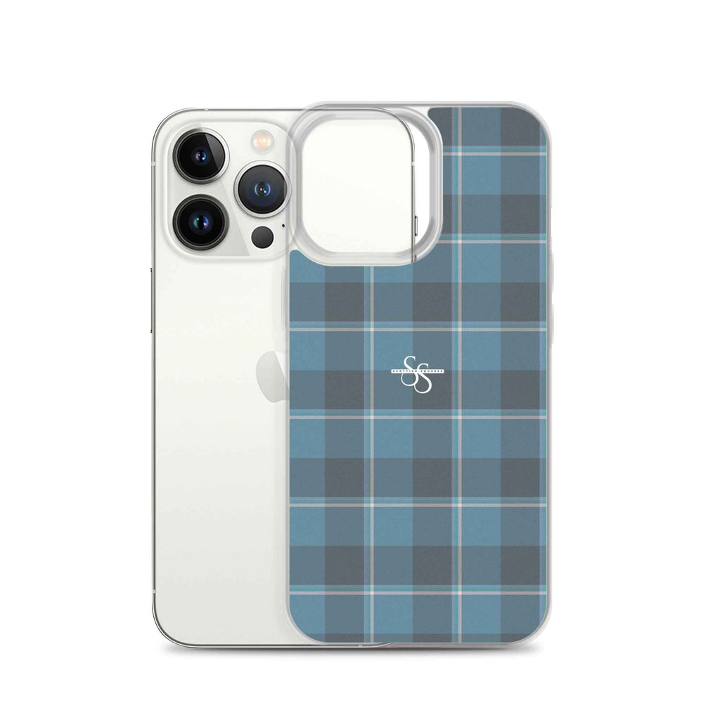Clear Case for iPhone Hoki and Shuttle Gray Plaid - Scottish Squares