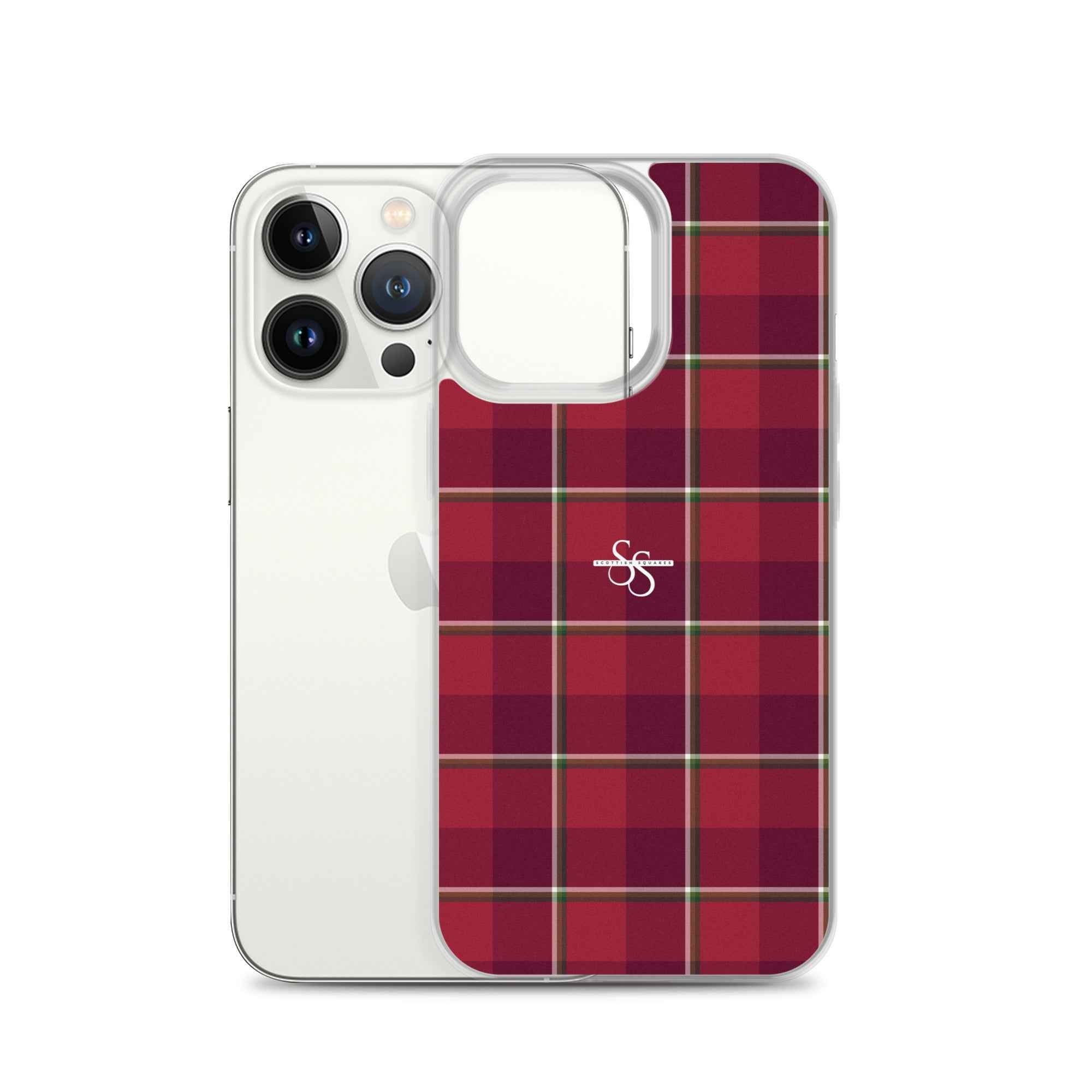 Clear Case for iPhone Old Brick and Cab Sav Plaid - Scottish Squares