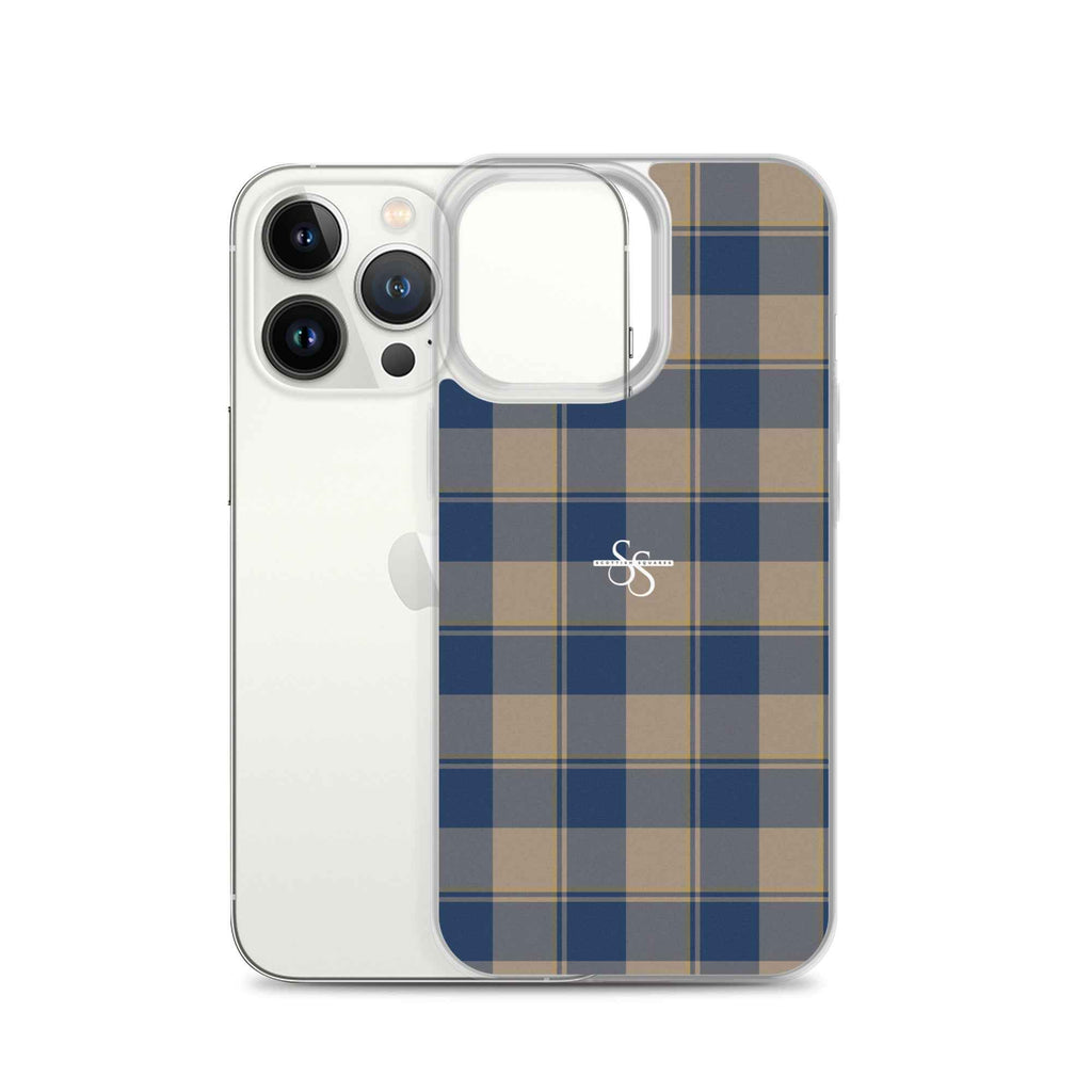 Clear Case for iPhone Cello and Donkey Brown Plaid - Scottish Squares