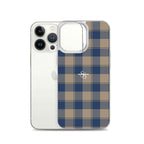 Clear Case for iPhone Cello and Donkey Brown Plaid - Scottish Squares