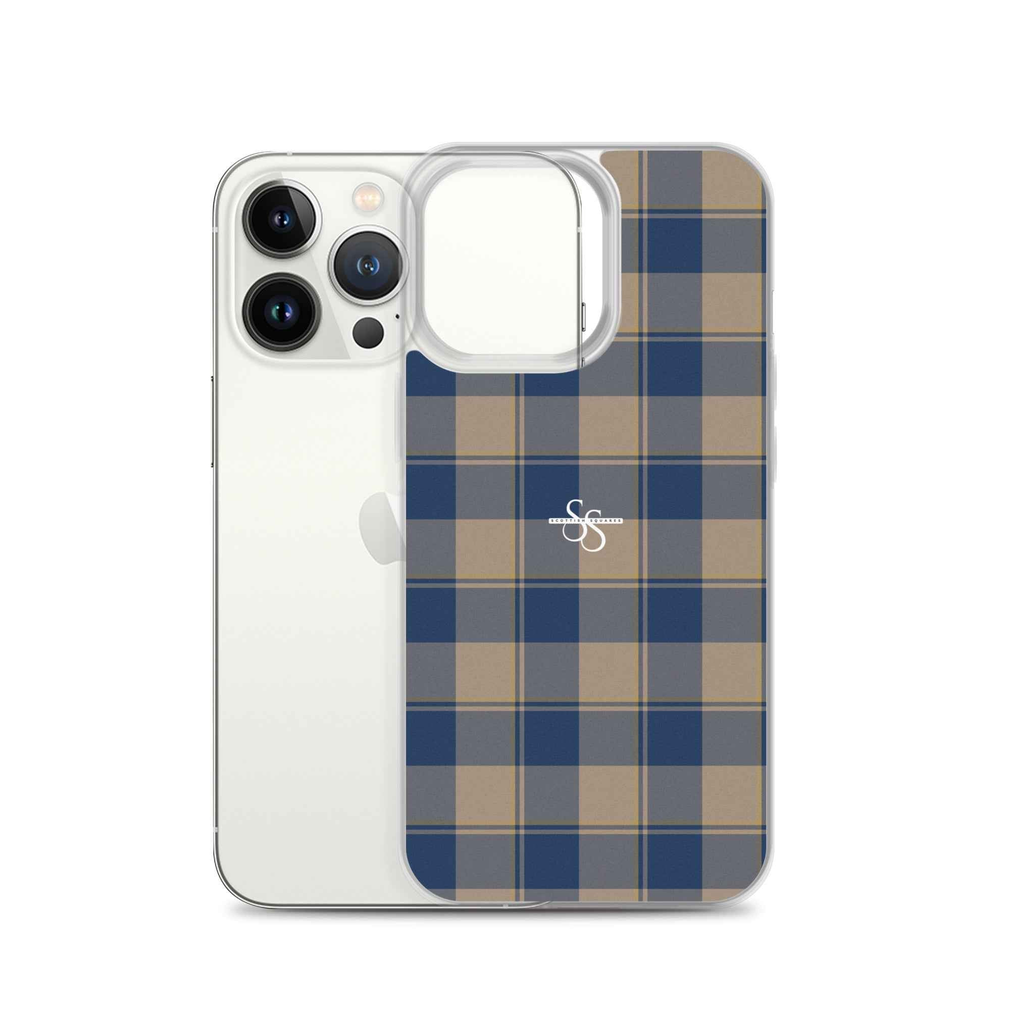 Clear Case for iPhone Cello and Donkey Brown Plaid - Scottish Squares