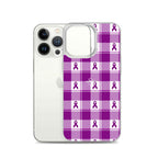 Clear Case for iPhone Pancreatic Cancer Awareness Plaid - Scottish Squares