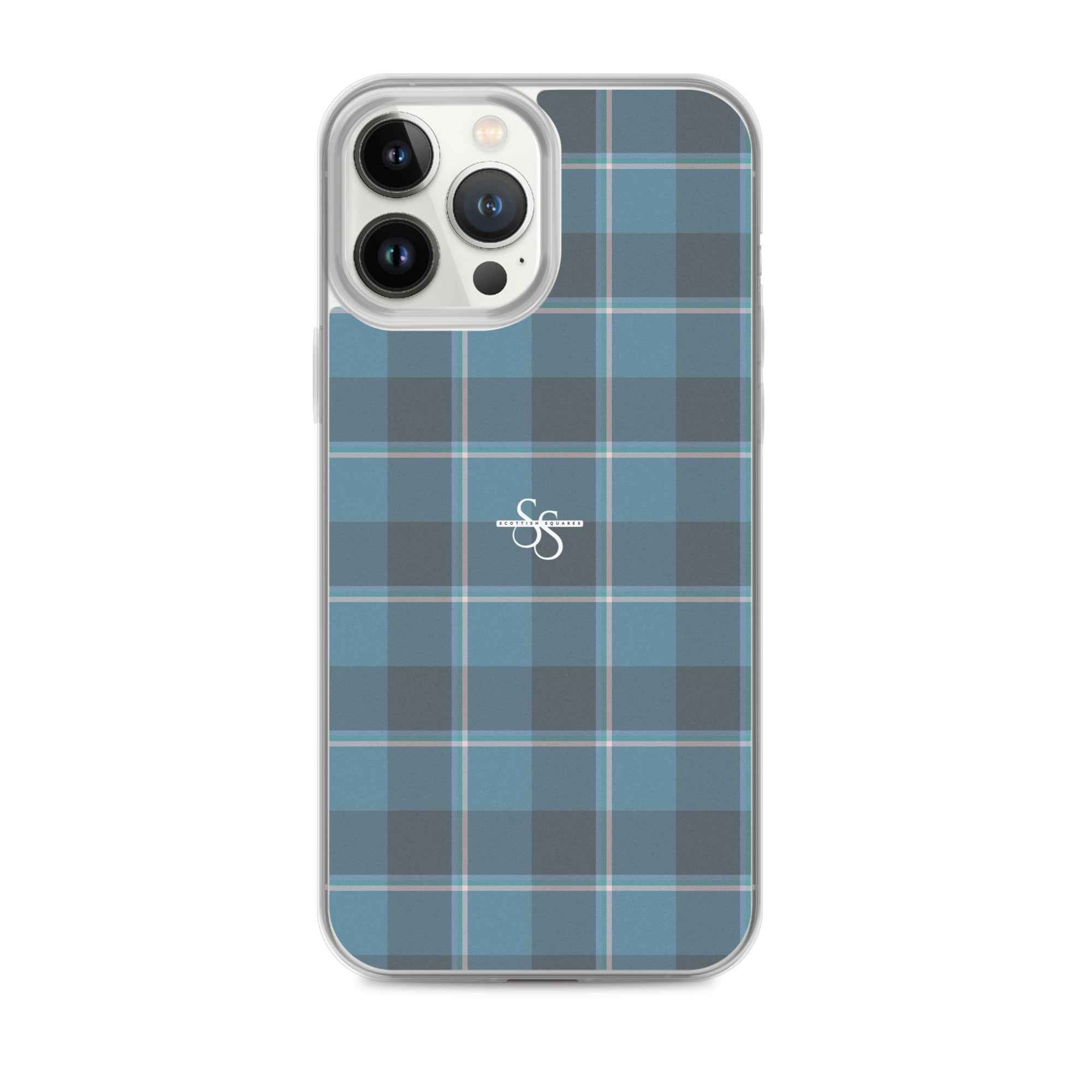 Clear Case for iPhone Hoki and Shuttle Gray Plaid iPhone 13 Pro Max - Scottish Squares