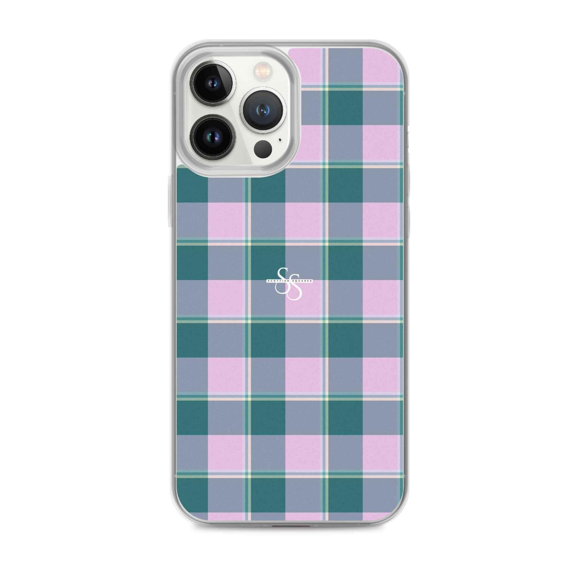 Clear Case for iPhone Ming and Melanie Plaid iPhone 13 Pro Max - Scottish Squares