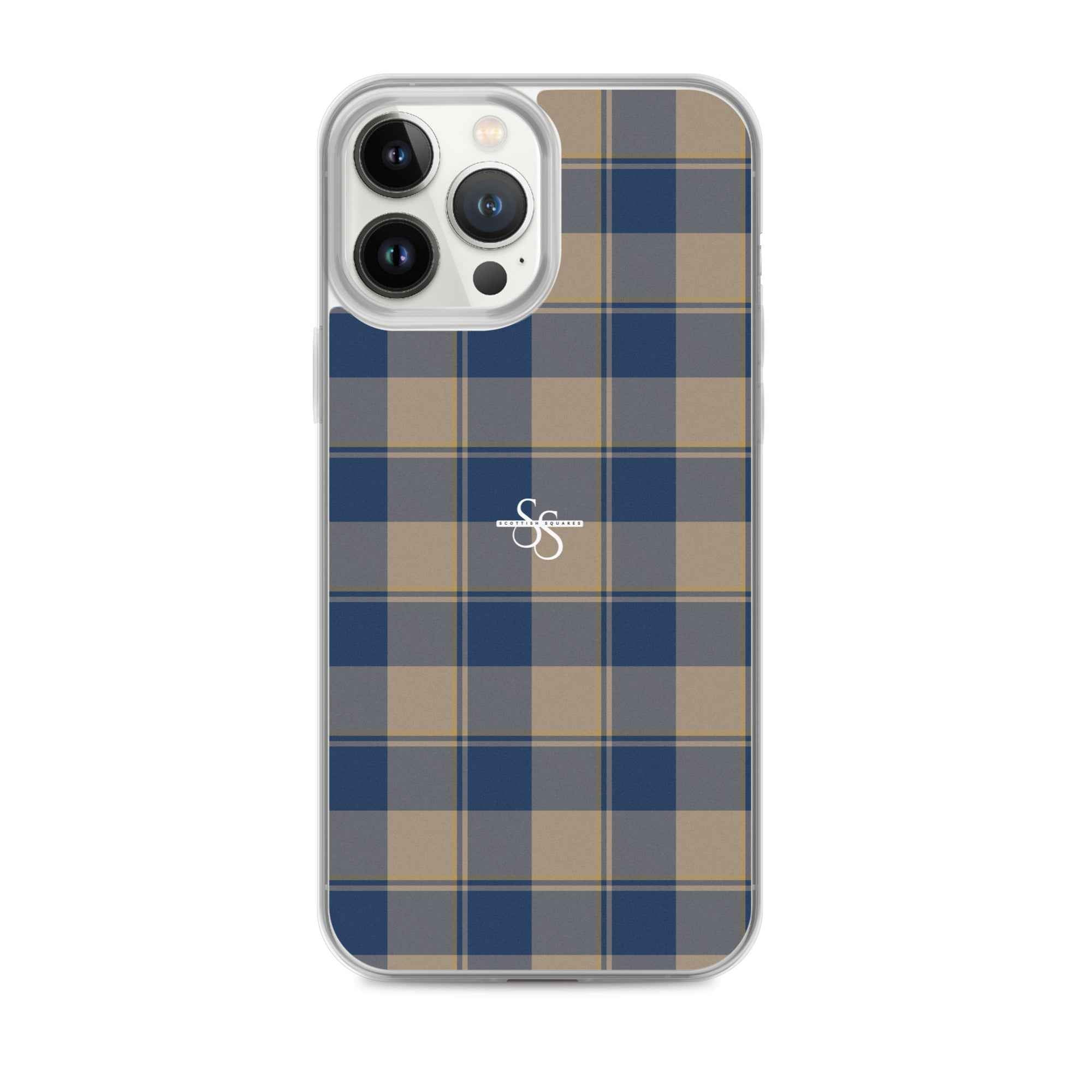 Clear Case for iPhone Cello and Donkey Brown Plaid iPhone 13 Pro Max - Scottish Squares
