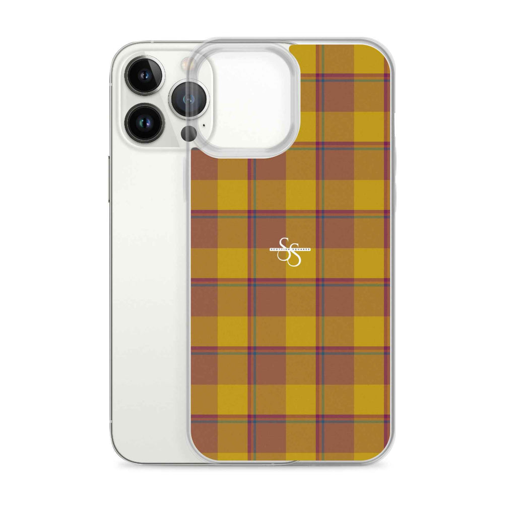 Clear Case for iPhone Potters Clay and Pizza Plaid - Scottish Squares