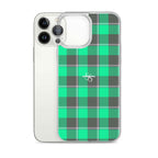 Clear Case for iPhone Spring Green and Finlandia Plaid - Scottish Squares