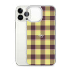 Clear Case for iPhone Flax and Livid Brown Plaid - Scottish Squares