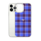 Clear Case for iPhone Cornflower Blue and Livid Brown Plaid - Scottish Squares