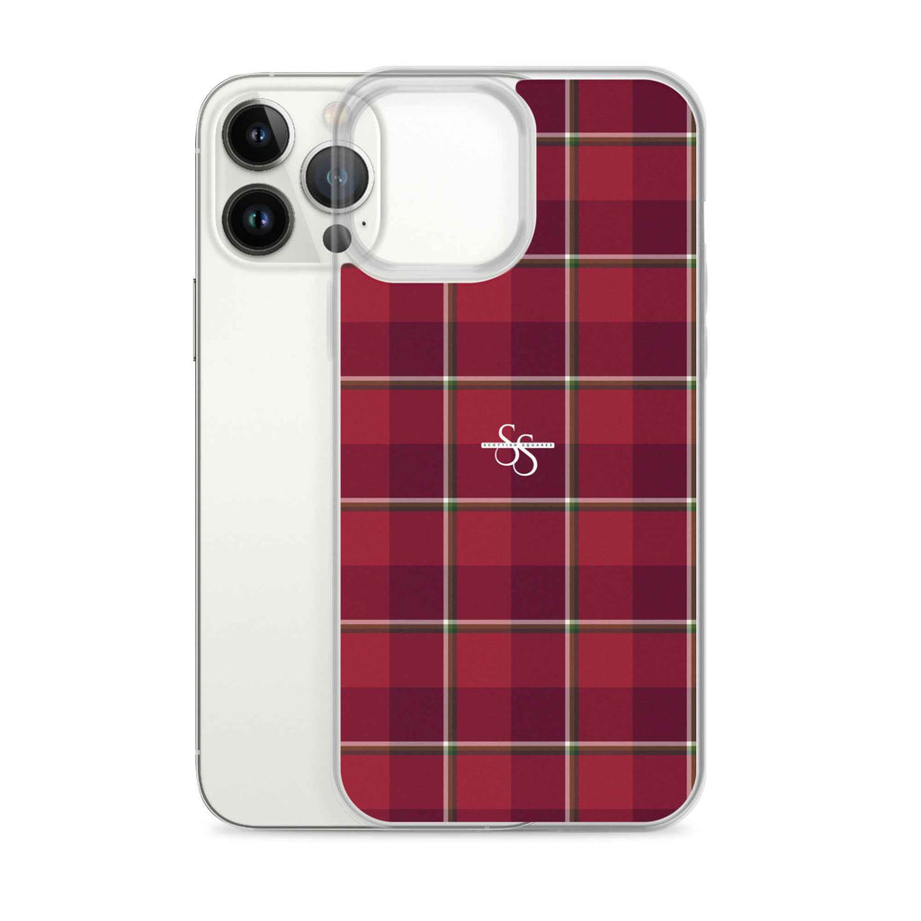 Clear Case for iPhone Old Brick and Cab Sav Plaid - Scottish Squares