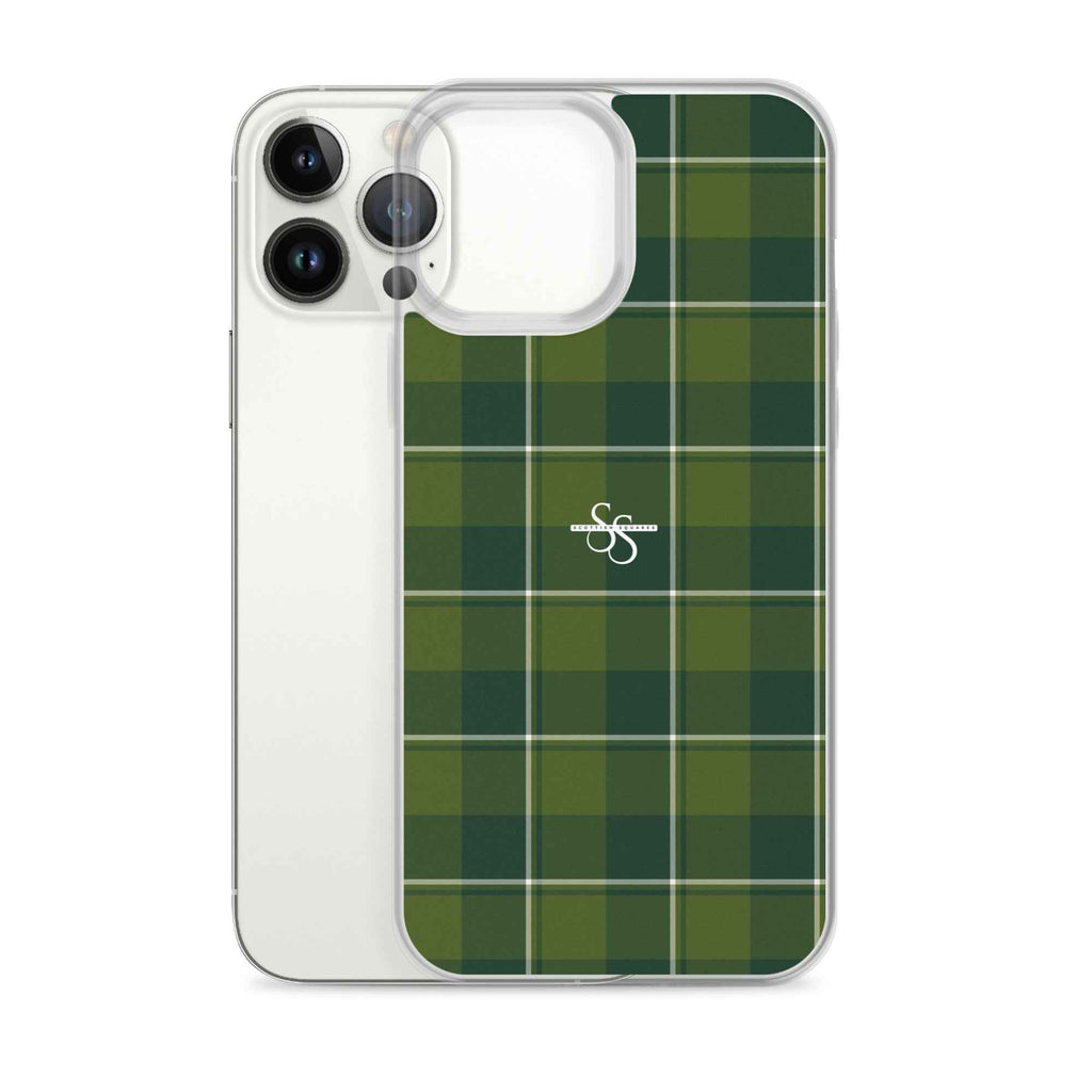 Clear Case for iPhone Woodland and Evergreen Plaid - Scottish Squares