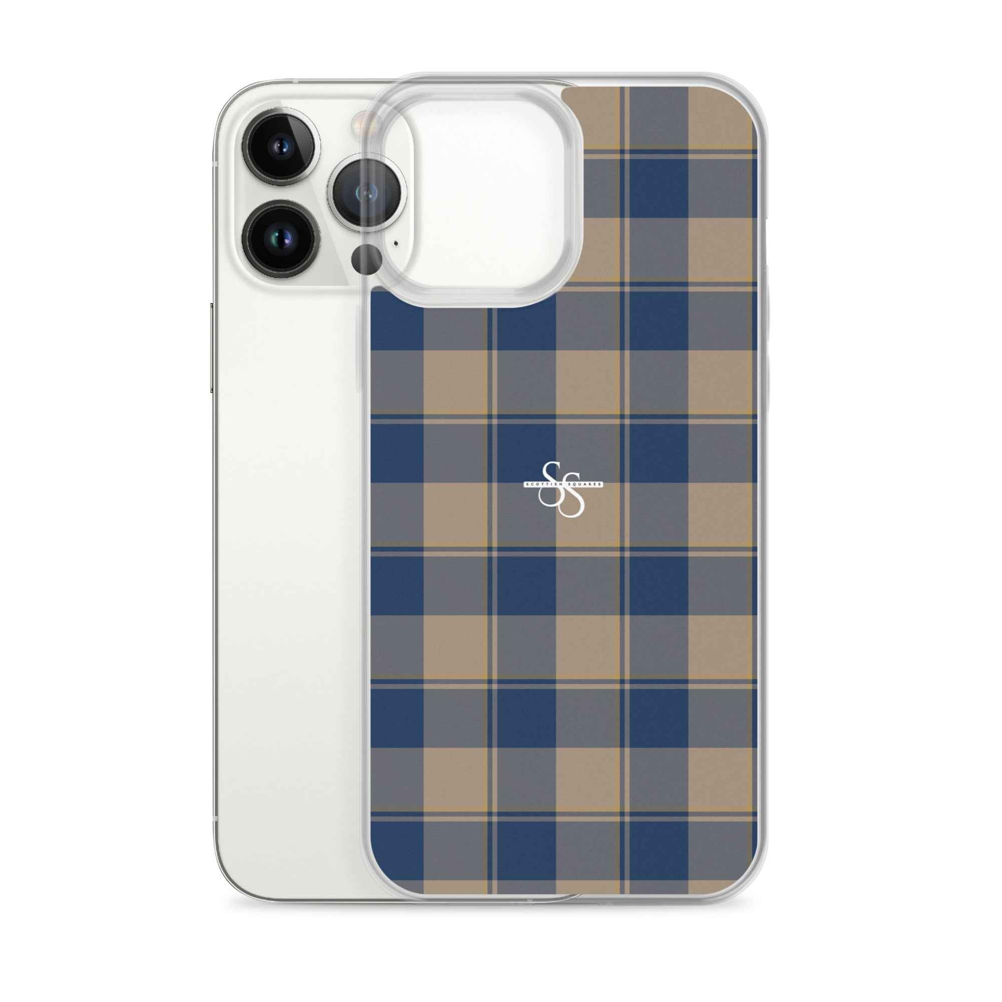Clear Case for iPhone Cello and Donkey Brown Plaid - Scottish Squares