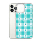 Clear Case for iPhone Ovarian Cancer Awareness Plaid - Scottish Squares