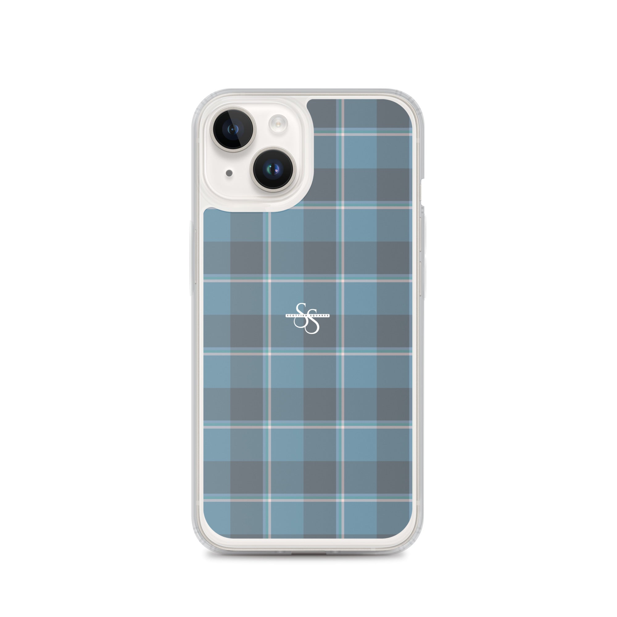 Clear Case for iPhone Hoki and Shuttle Gray Plaid iPhone 14 - Scottish Squares