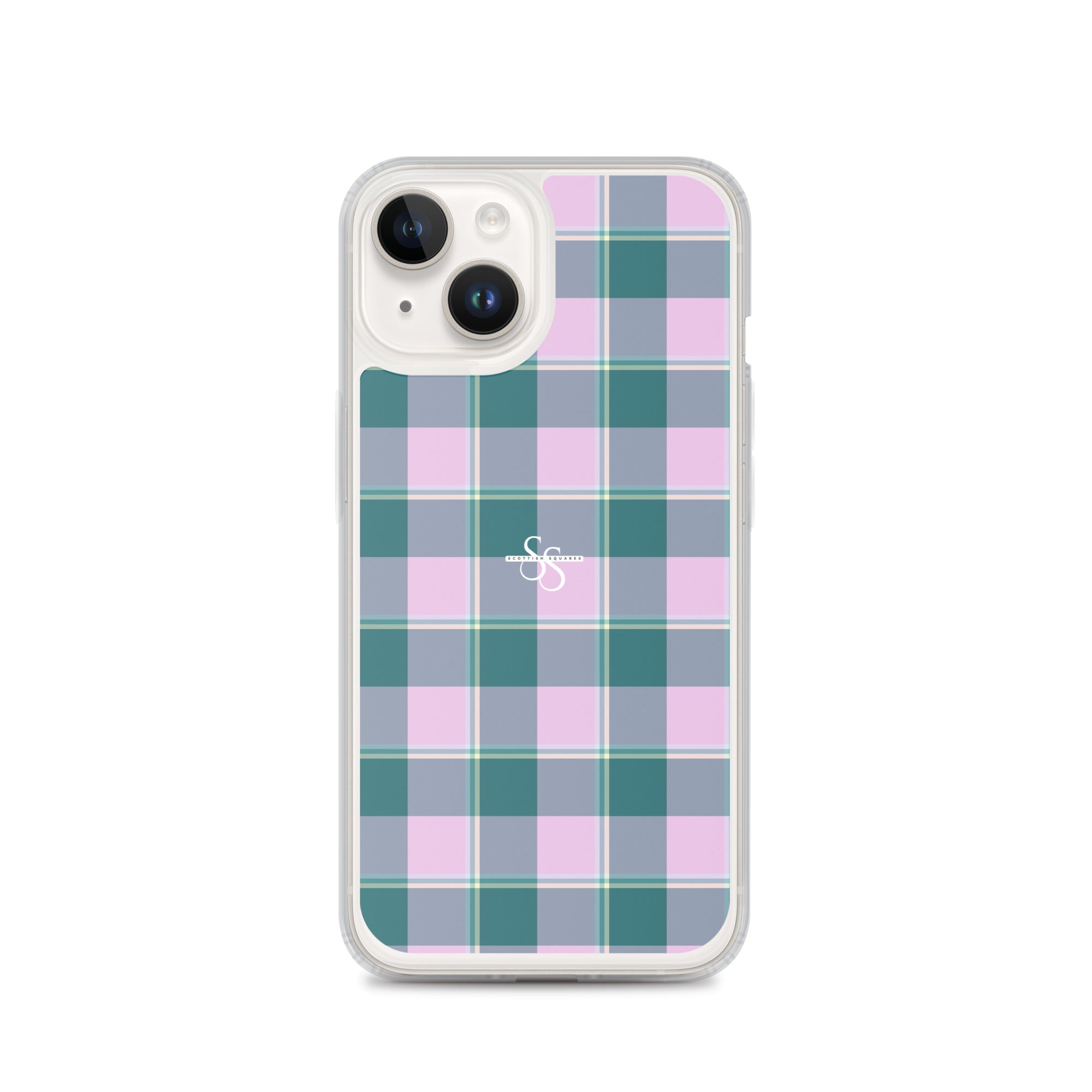 Clear Case for iPhone Ming and Melanie Plaid iPhone 14 - Scottish Squares