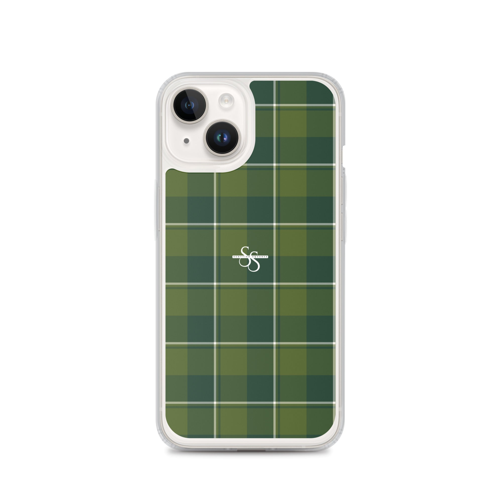 Clear Case for iPhone Woodland and Evergreen Plaid iPhone 14 - Scottish Squares